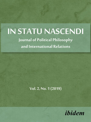 cover image of In Statu Nascendi: Journal of Political Philosophy and International Relations 2019/1